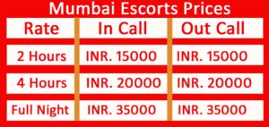 Mumbai Escorts Pricing